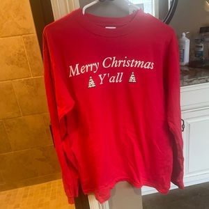 Merry Christmas yall women’s medium long sleeve shirt